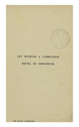 Moteurs a combustion diesel