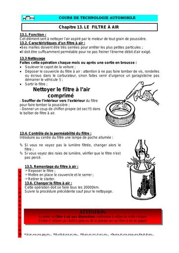 Filtre a air