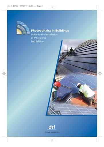 Guide to the installation of PV systems 2nd Edition