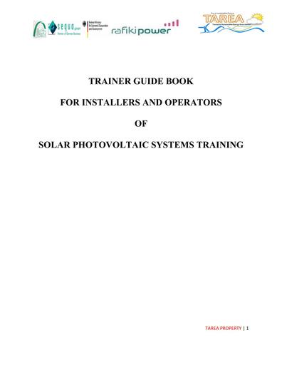 Solar pv Trainer Guide