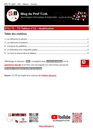 Td11 Tableur Modelisation