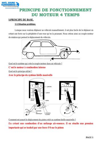 Principe de fonctionnement du moteur