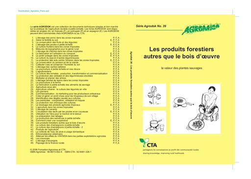 Agrodok   39   Les produits forestiers autres que le bois d'oeuvre   La valeur des plantes sauvages