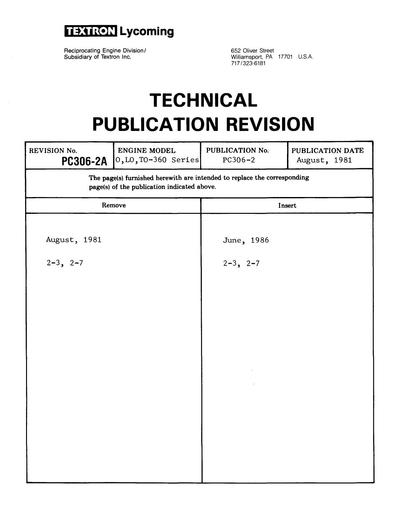 Lycoming 360 PartsCatalogue pc 306 2
