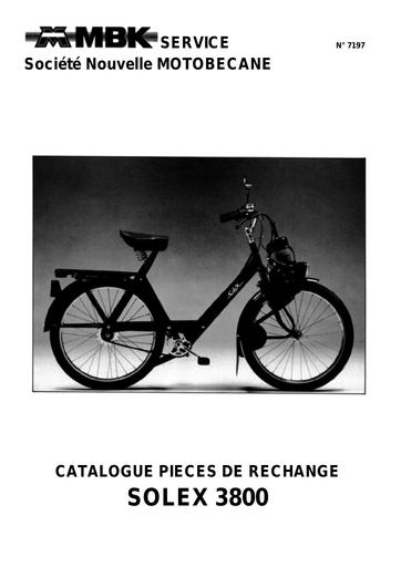 18 Catalogue Pieces Detachees SoleX 3800 MBK