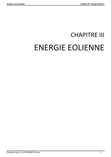 Energie eolienne