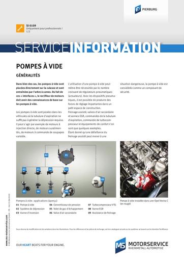 Pompes à vide Données de base 54761