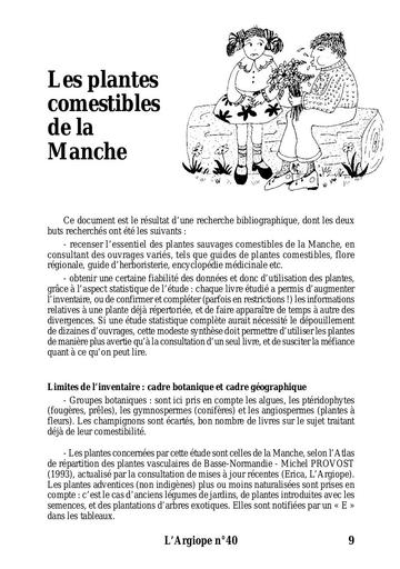 Argiope40 Plantes Comestibles Manche