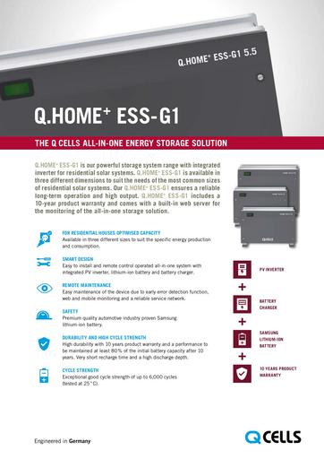 Hanwha Q CELLS Data sheet QHOME ESS G1 2018 09 Rev03 EN UK