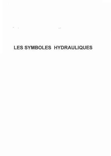 Hydraulique symboles