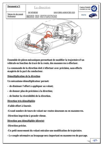 Cours auto direction