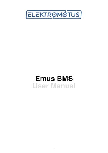 Emus BMS User Manual v 1 0