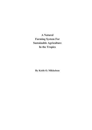 ECHO   a natural farming system for sustainable agriculture in the tropics