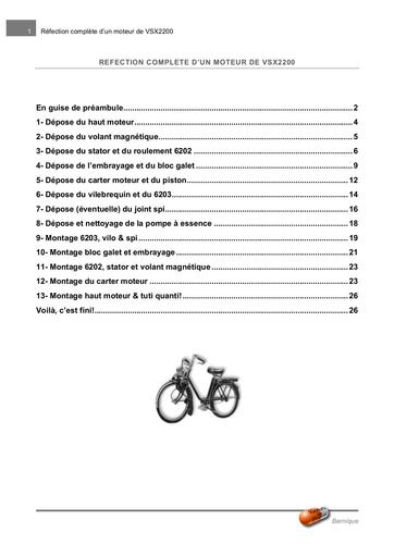 Tutoriel revision moteur velosolex 2200