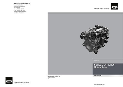 Entretien moteur hatz diesel