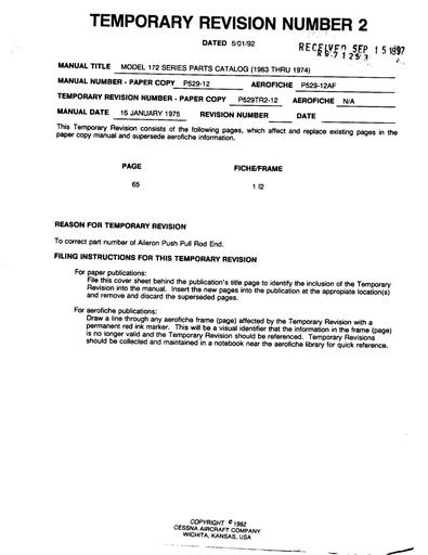 Cessna 172 1963 74 PartsManual172