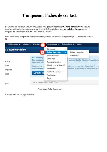 Joomla 3 (06 02)   Composant Fiches de contact
