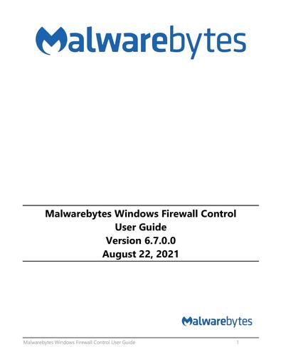 Malwarebytes WFC User Guide