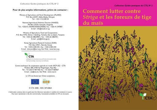 Guide pratique CTA 2   lutte Striga et foreurs de tige du mais