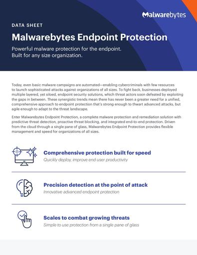 Malwarebytes endpoint protection datasheet