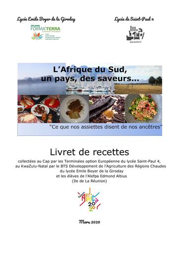 Livret Recettes Afrique du Sud final