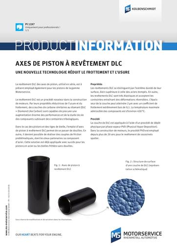 Axes de piston à revêtement DLC 56916