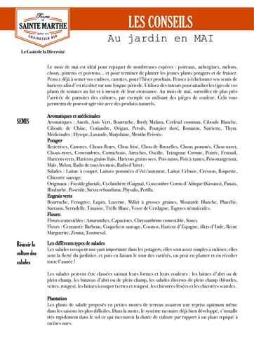 Conseils jardin mai