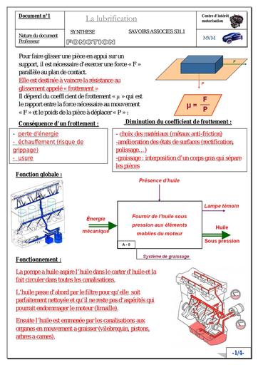 Cours moteur   lubrification