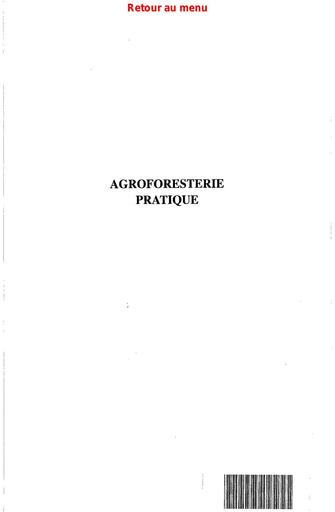 Agroforesterie pratique afrique tropicale seche