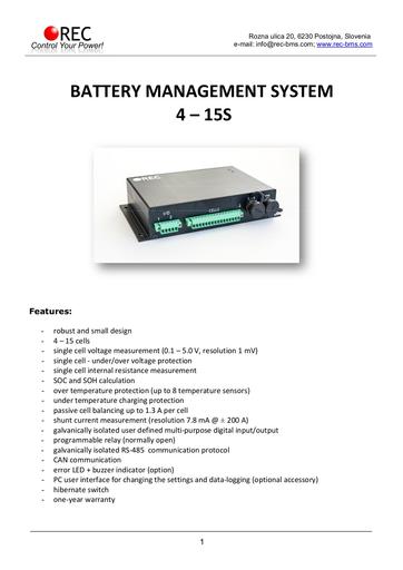 REC BMS UserManual