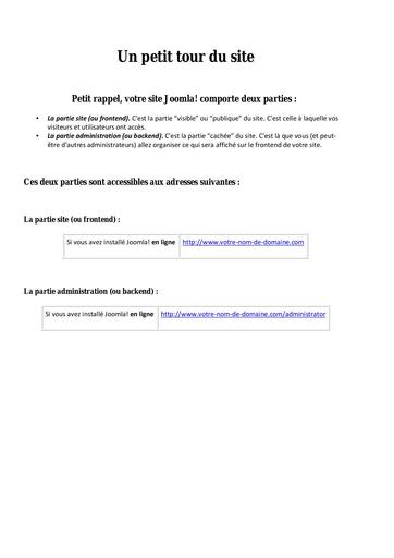 Joomla 3 (01)   Un petit tour du site