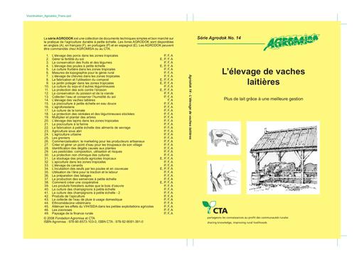 Agrodok 14 elevage de vaches laitieres
