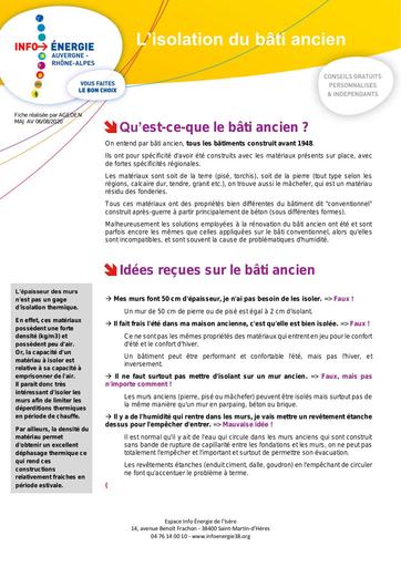 Isolation bati ancien