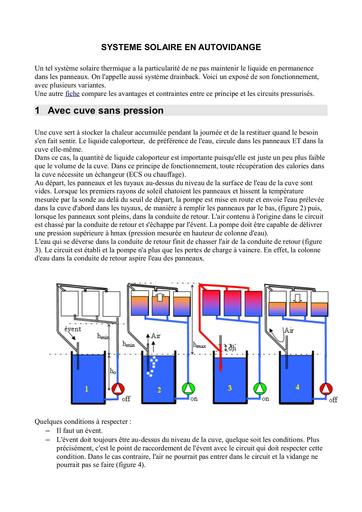 Solaire thermique autovidange