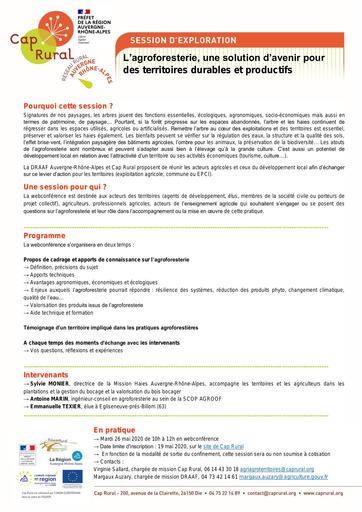 Agroforesterie 2020