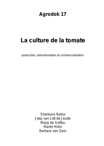 Agrodok   17   La culture de la tomate