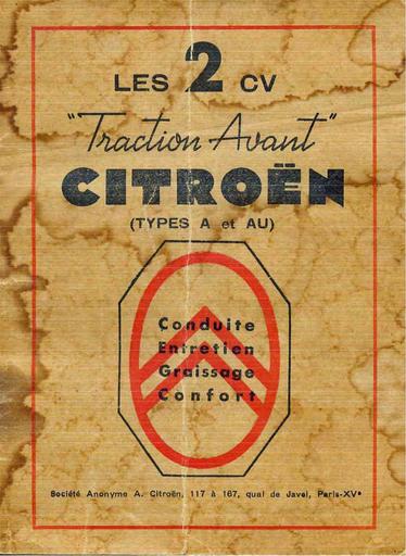 NOtice CITROEN 2CV 1948 5303