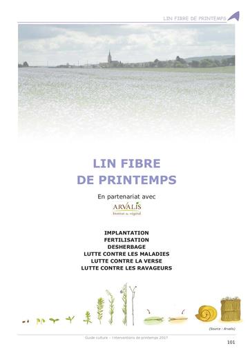 Lin fibre de printemps arvalis