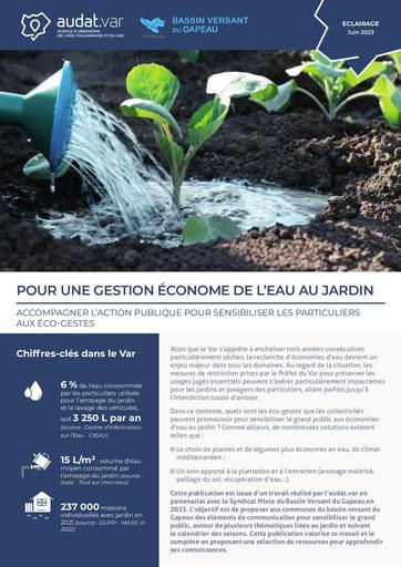 Gestion econome eau jardin