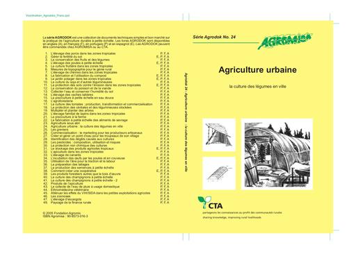 Agrodok   24   Agriculture Urbaine   La culture des legumes en ville